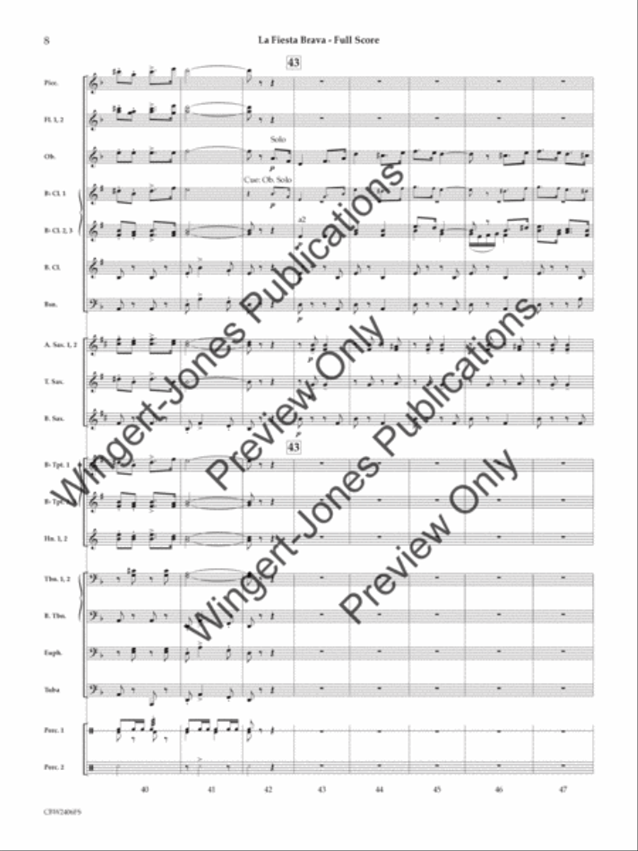 La Fiesta Brava La Fiesta Brava Concert Band scores gallery preview page 9