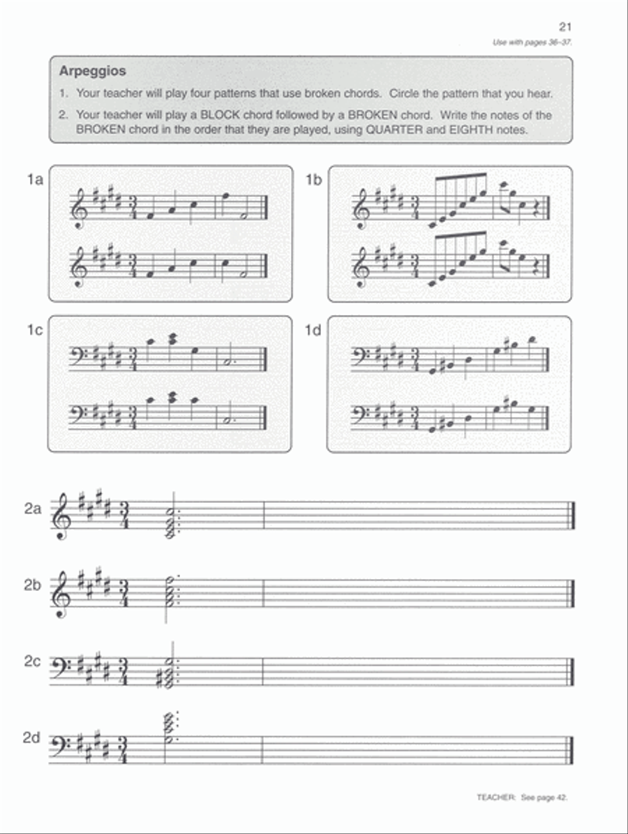 Alfred's Basic Piano Course Ear Training, Level 6 Piano Method scores gallery preview page 2