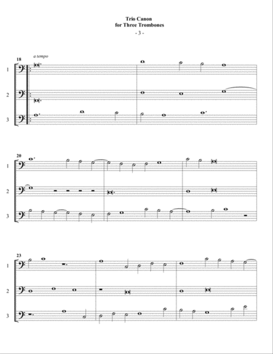 Guthrie: Trio Canon for 3 Trombones Trombone Trio scores gallery preview page 3