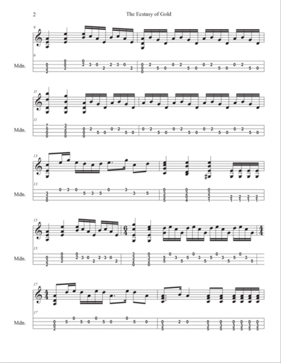 Ecstasy Of Gold Mandolin scores gallery preview page 2