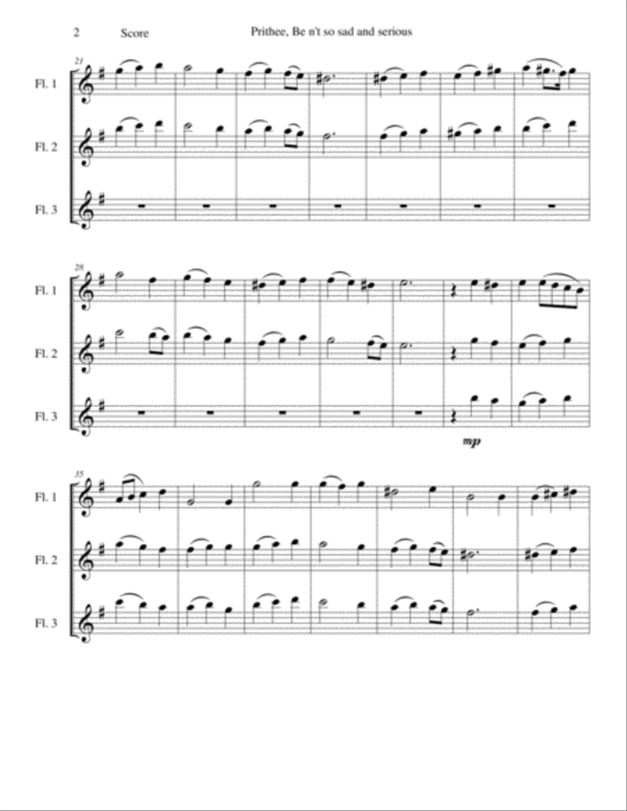 Eight Classical and Traditional Canons for 3 flutes Flute Solo scores gallery preview page 2