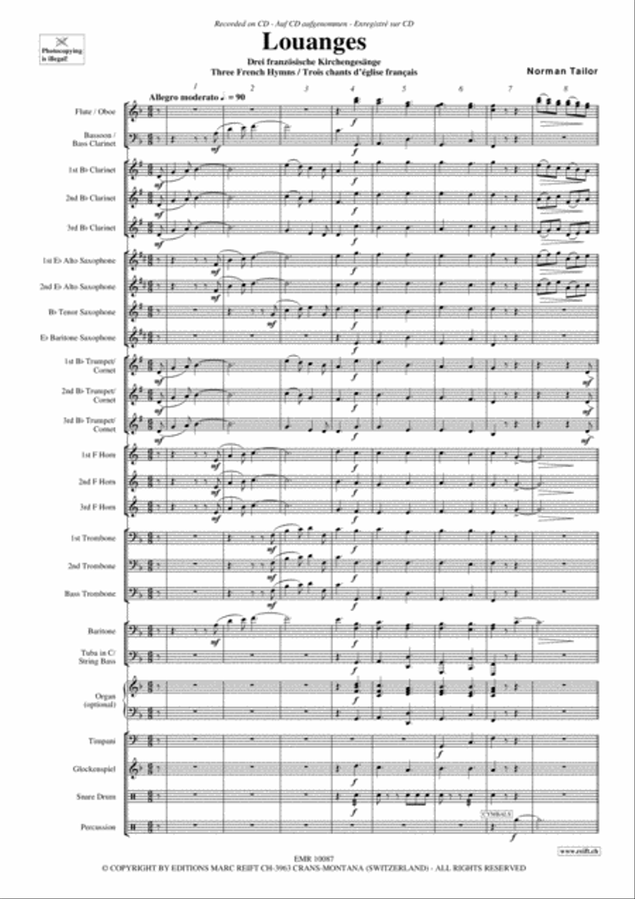 Louanges Louanges Concert Band scores gallery preview page 4