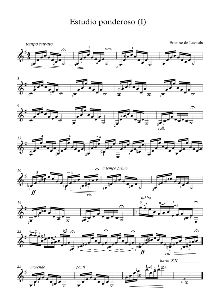 Estudio Ponderoso (I) Acoustic Guitar scores gallery preview page 1