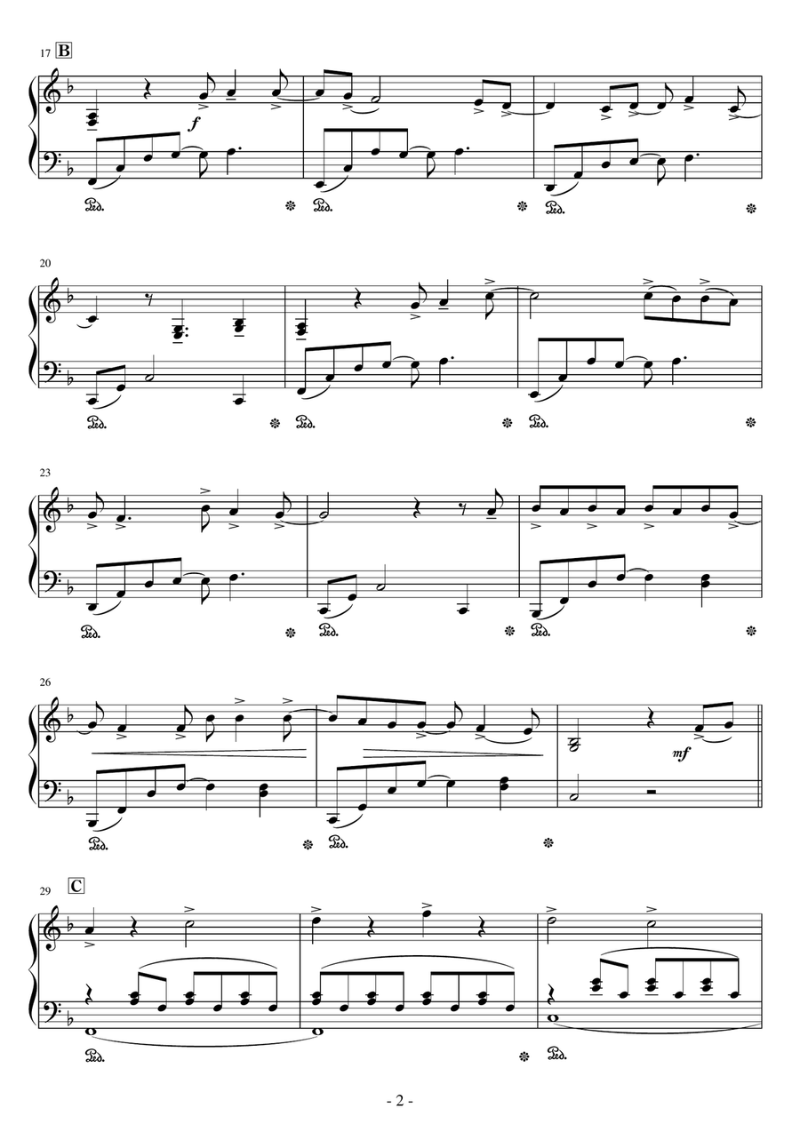The Rose Song Easy Piano scores gallery preview page 2