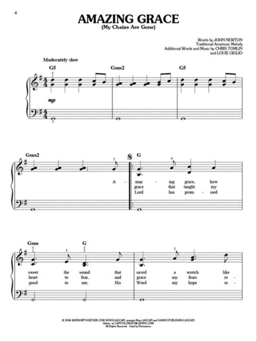 Worship Anthology for Easy Piano Easy Piano scores gallery preview page 2