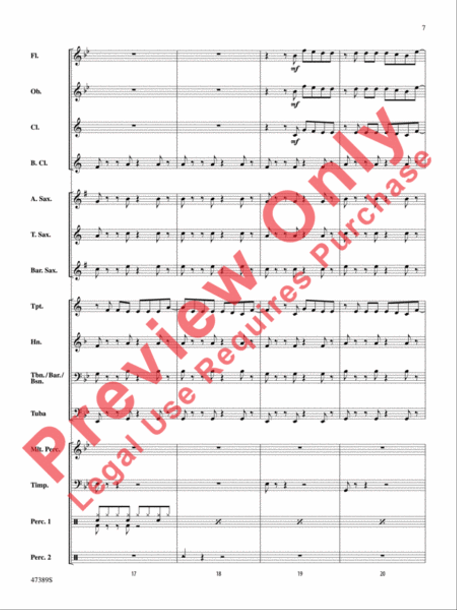Over My Head Concert Band scores gallery preview page 8