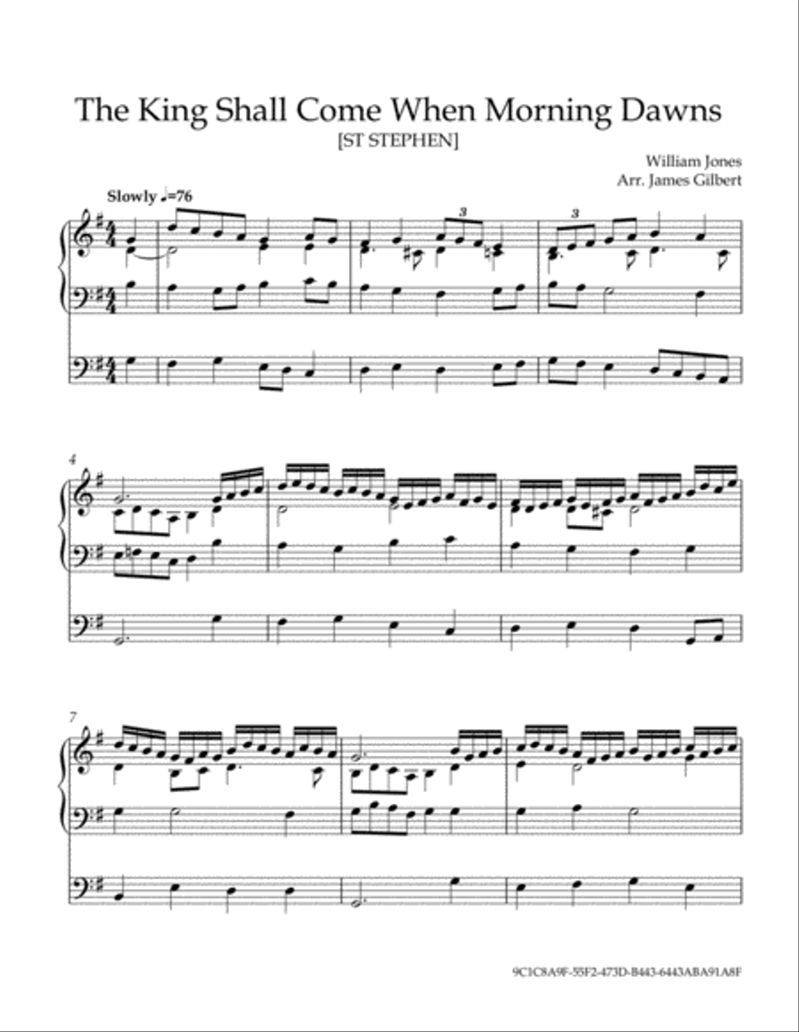 The King Shall Come When Morning Wakes Organ Solo scores gallery preview page 2