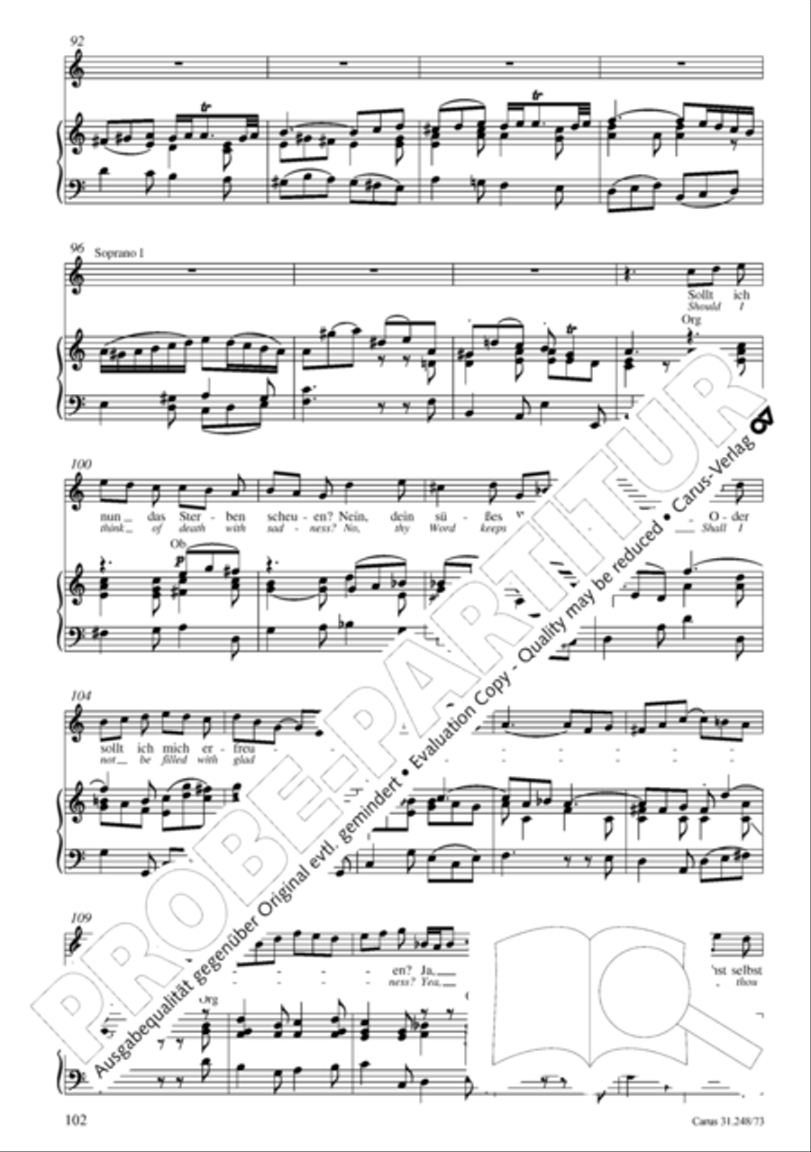 Christmas Oratorio (Weihnachtsoratorium, Teile IV-VI) 4-Part scores gallery preview page 23