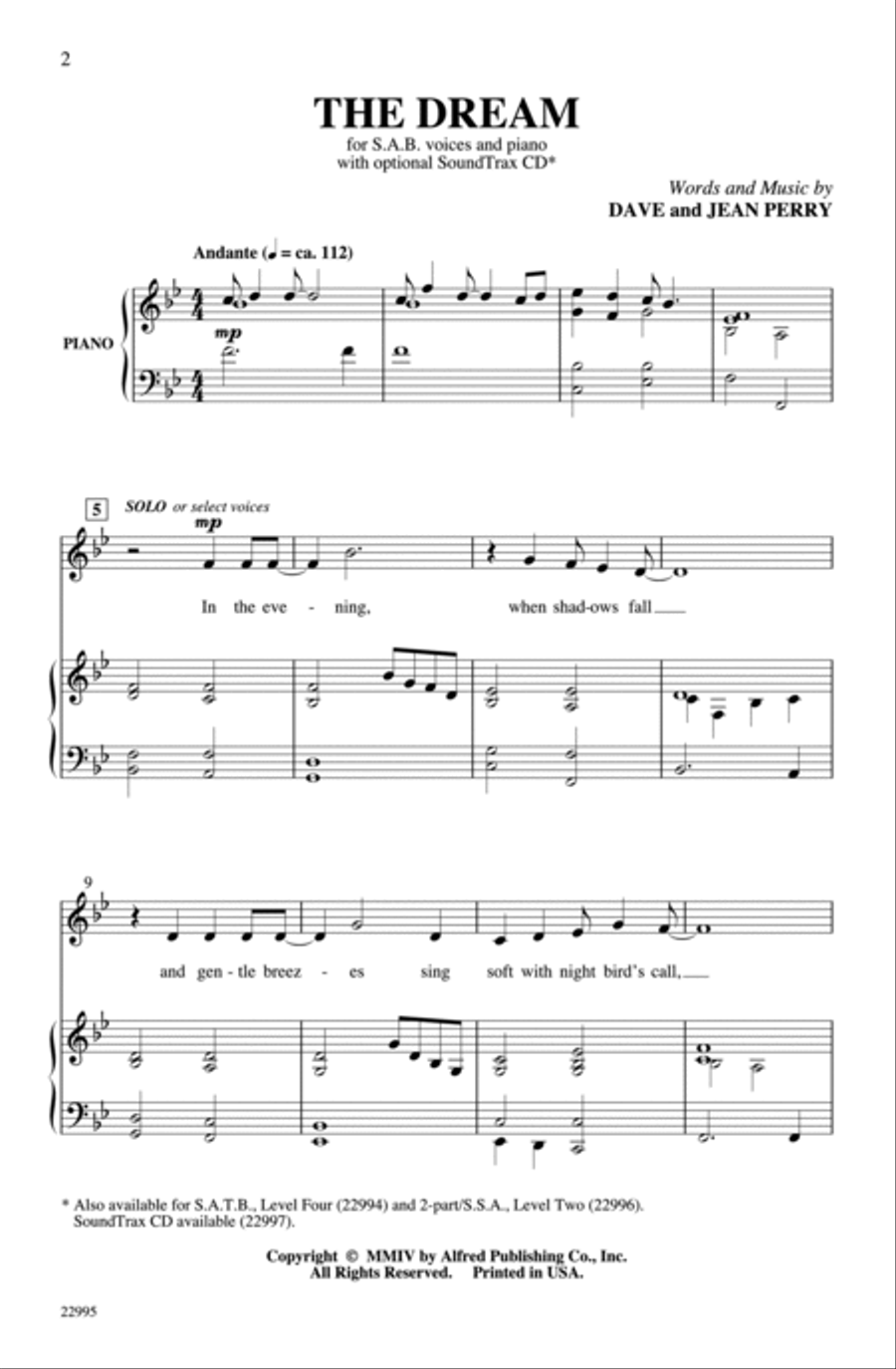 The Dream The Dream 3-Part scores gallery preview page 2