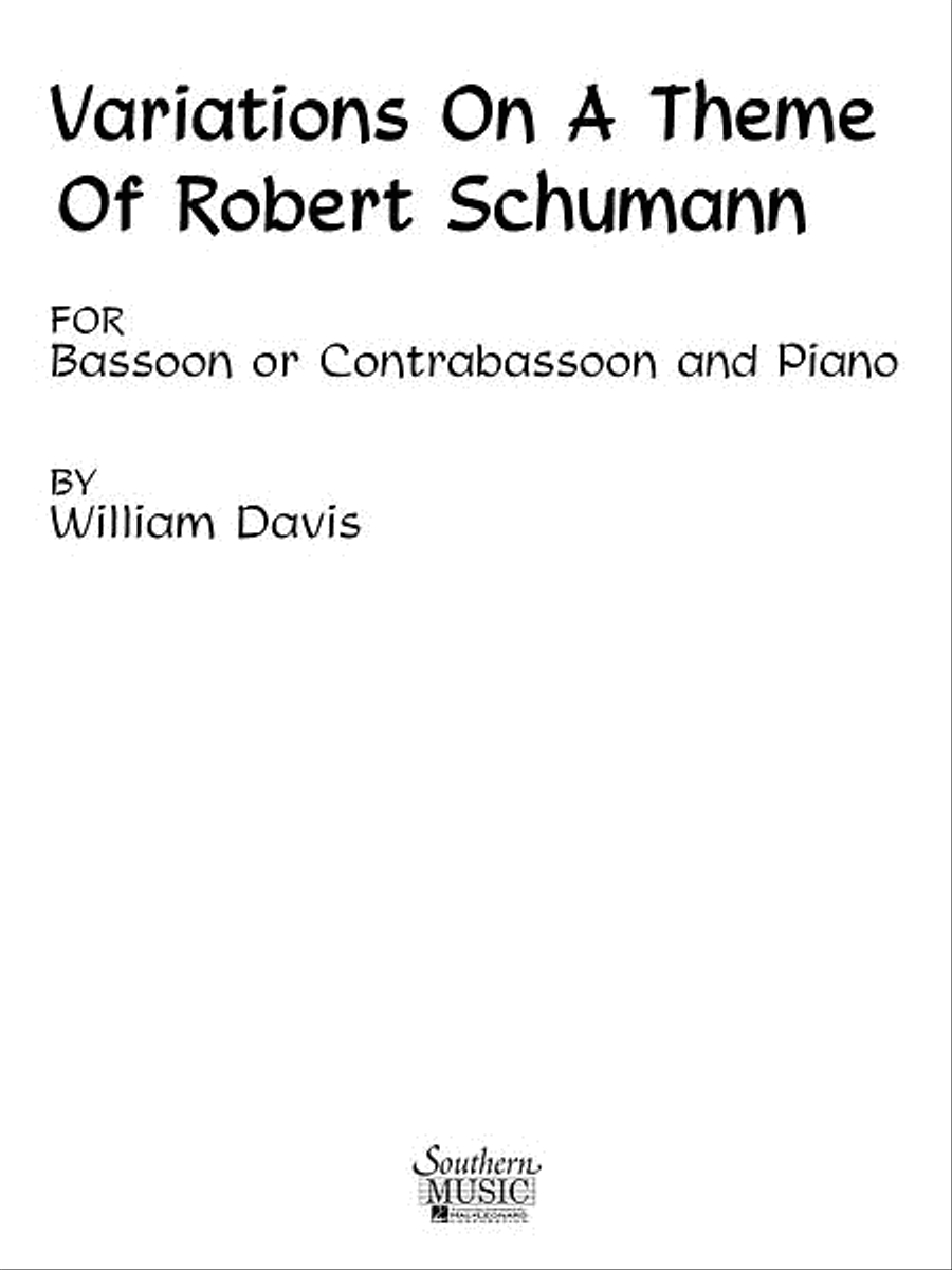 Variations on a Theme of Robert Schumann Bassoon Solo scores gallery preview page 1