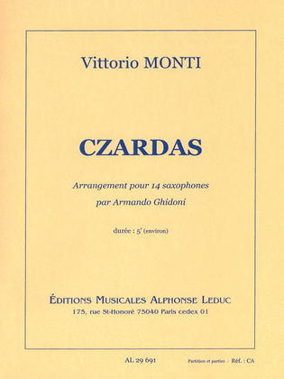 Czardas (saxophone Ensemble (5 Or More))