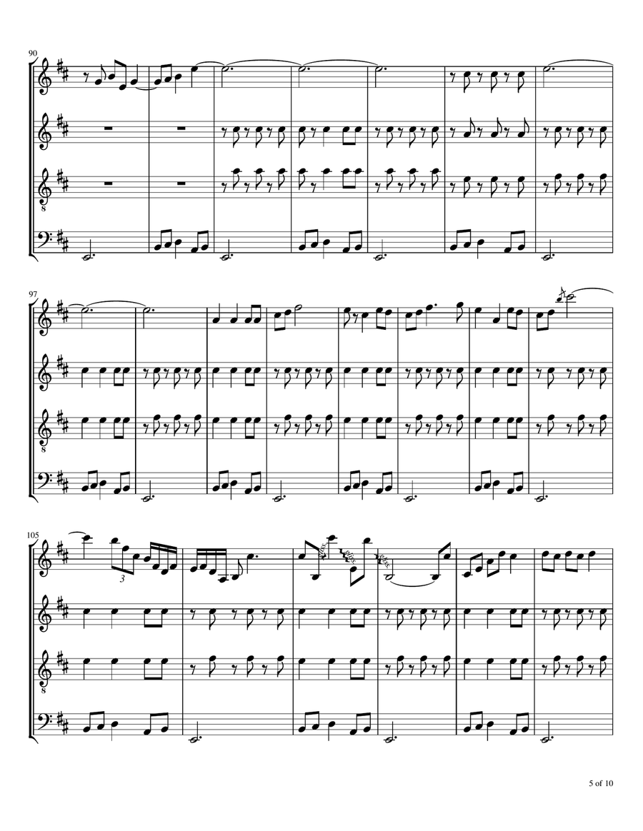 Children's Crusade Woodwind Quartet scores gallery preview page 6