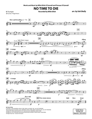 No Time to Die (for Brass Quintet) (arr. Seb Skelly) - Bb Trumpet