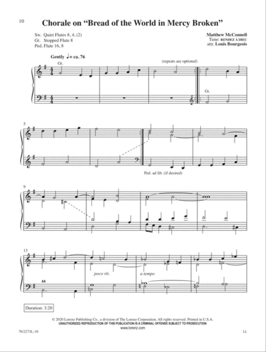 The Lord's Supper Organ Solo scores gallery preview page 6