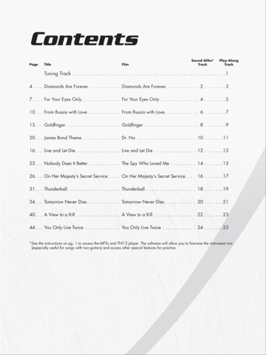 James Bond 007 Collection for Guitar Guitar Tablature scores gallery preview page 3