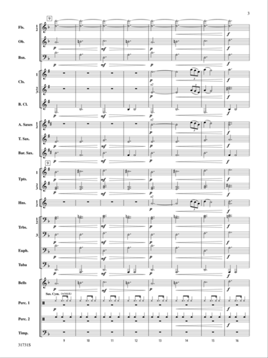 Bell Carol a la Big Band Concert Band scores gallery preview page 3