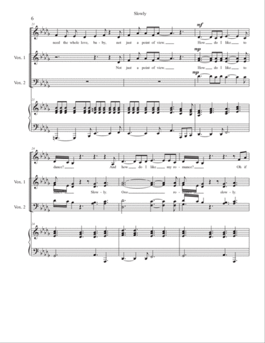 Slowly 4-Part scores gallery preview page 6