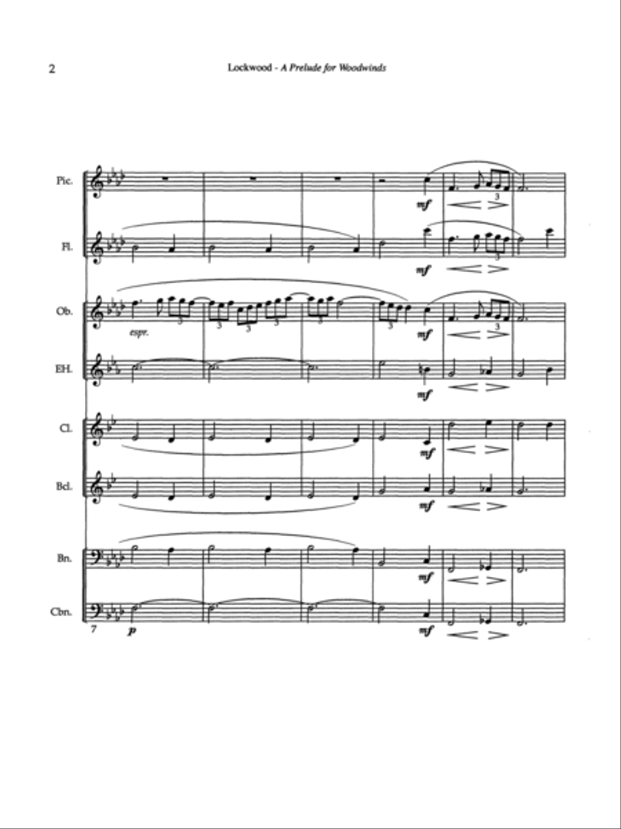 A Prelude for Woodwinds Woodwind Ensemble scores gallery preview page 4