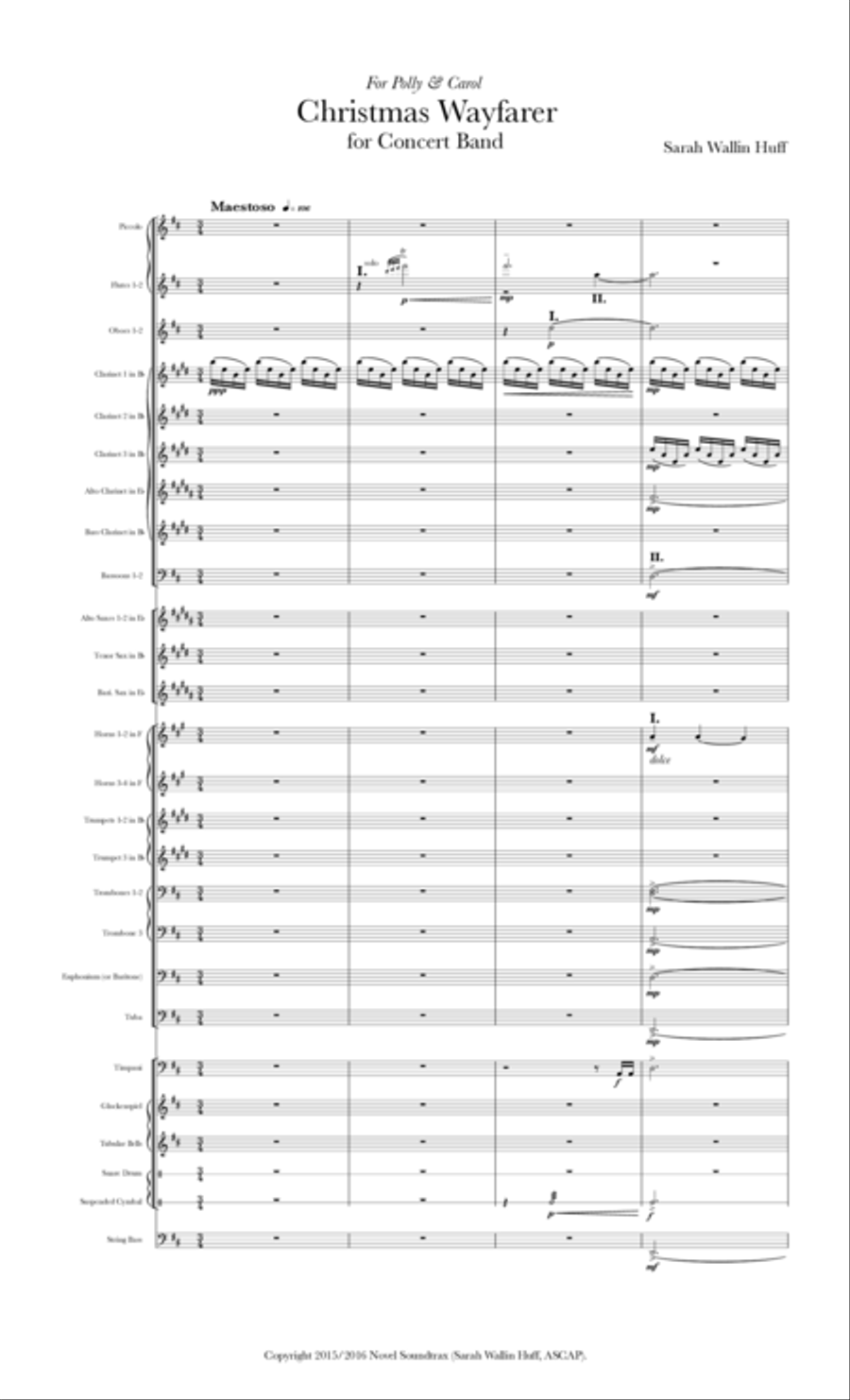 Christmas Wayfarer (for Concert Band) - SCORE Concert Band scores gallery preview page 4