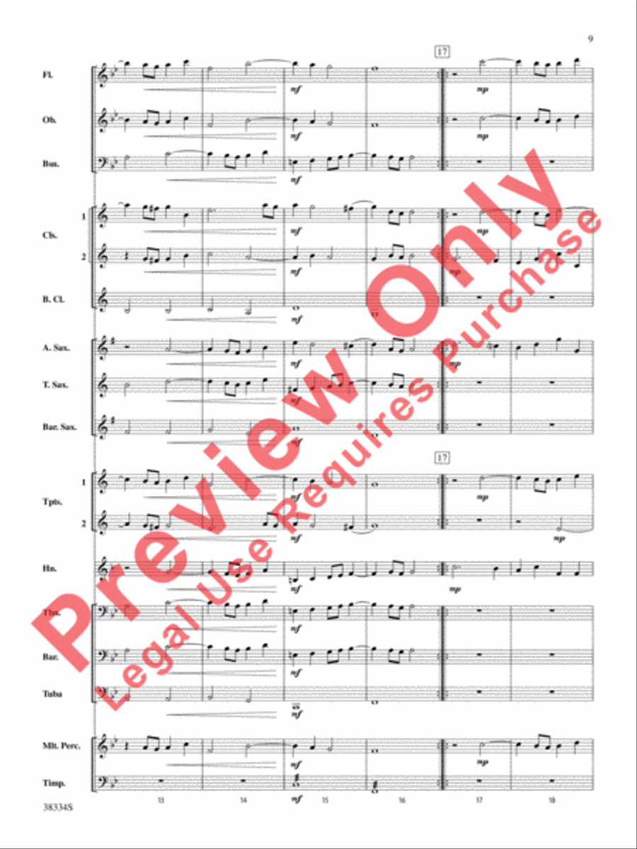 Chorale and Fugue Chorale and Fugue Concert Band scores gallery preview page 10