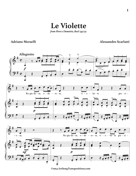 Le Violette (G major)