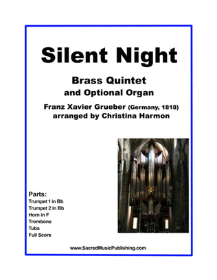 Book cover for Silent Night - Brass Quintet and Optional Organ