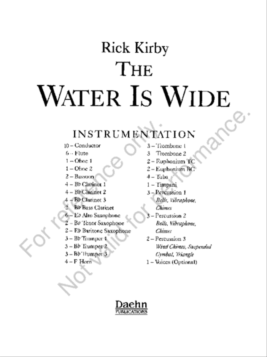 The Water is Wide Concert Band - Sheet Music page 2