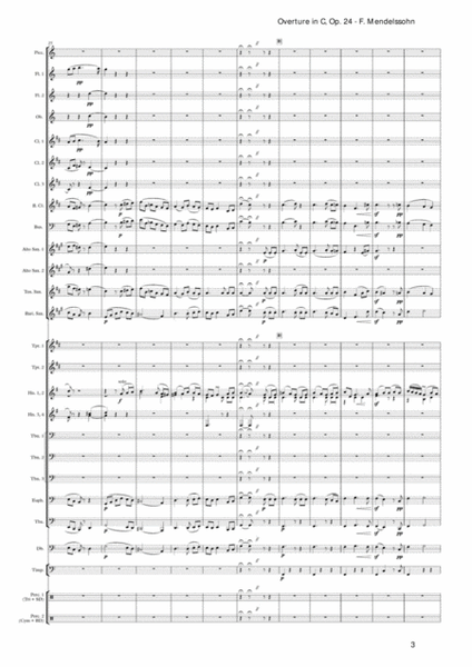 Overture in C for Symphonic Wind Ensemble by Felix Mendelssohn image number null