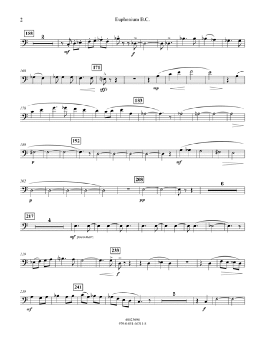 Galop - Euphonium in Bass Clef Concert Band scores gallery preview page 2