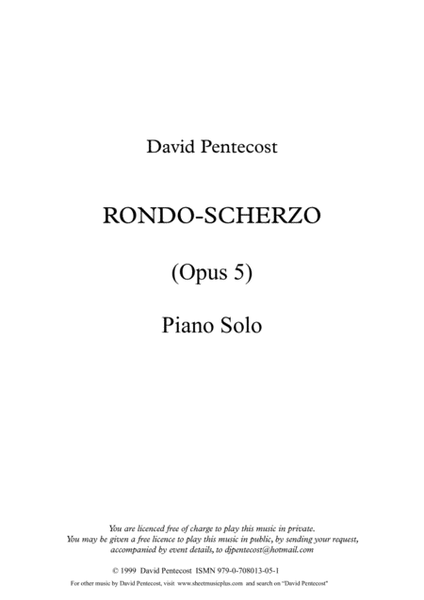 Rondo-Scherzo, Opus 5