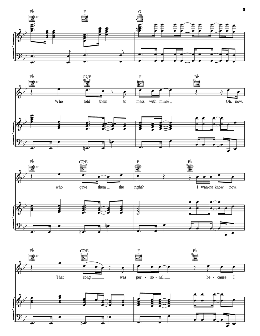 I Wrote A Simple Song Piano, Vocal, Guitar scores gallery preview page 5