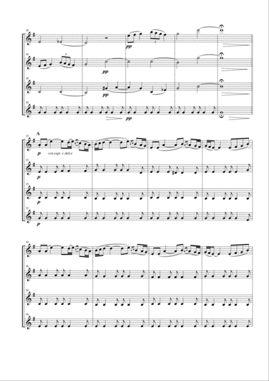 Polovtsian Dances for Clarinet Quartet Clarinet Quartet scores gallery preview page 2