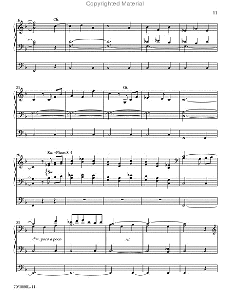 Music for Celebration and Reflection Organ Solo scores gallery preview page 7