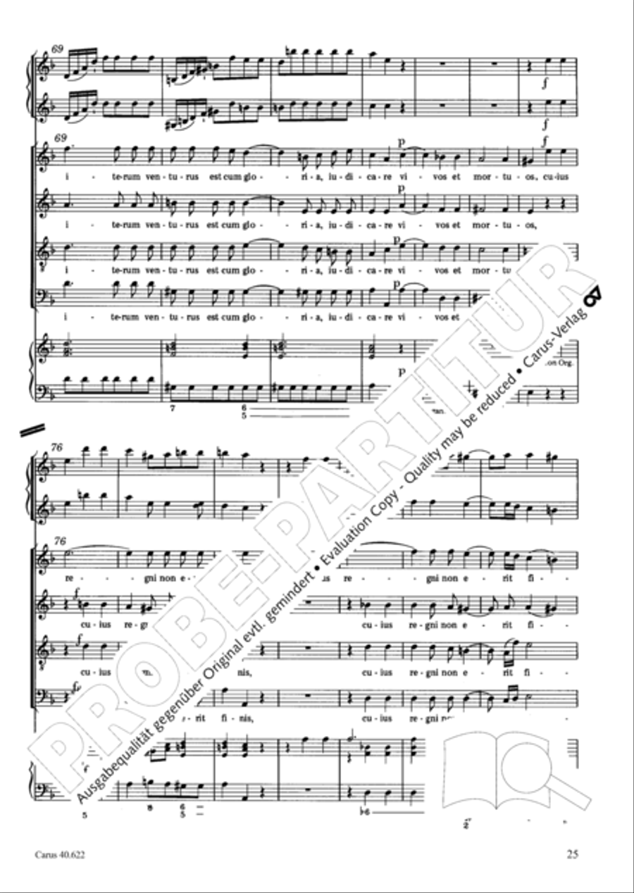 Missa brevis in D minor 4-Part scores gallery preview page 26