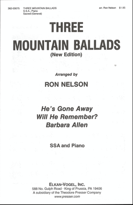 Book cover for Three Mountain Ballads