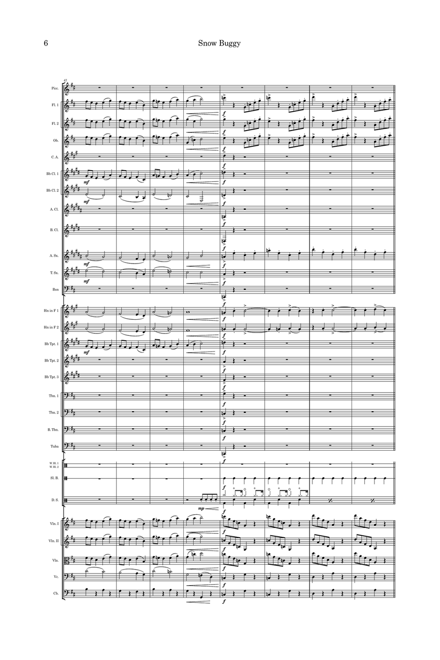Snow Buggy Full Orchestra scores gallery preview page 6