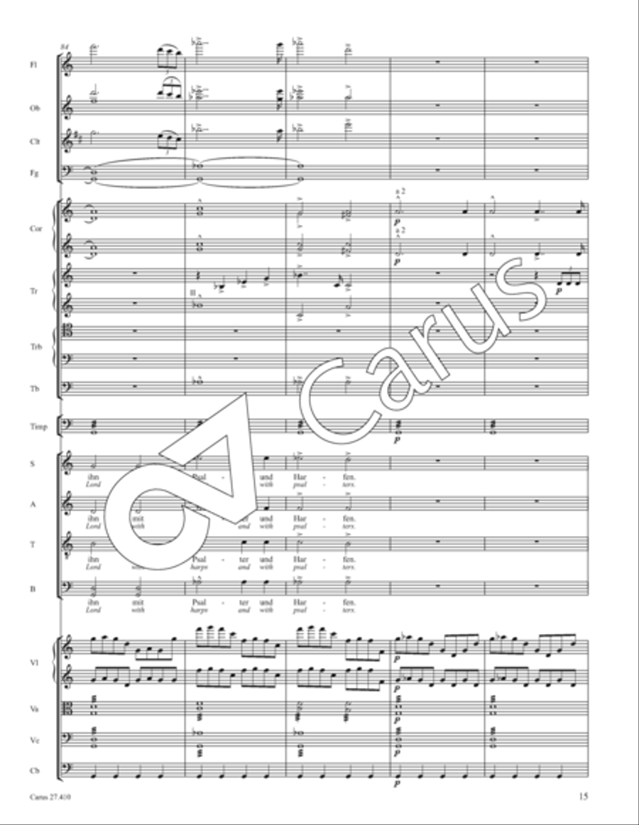 Psalm 150: Halleluja! Lobet den Herrn in seinem Heiligtum Orchestra scores gallery preview page 20