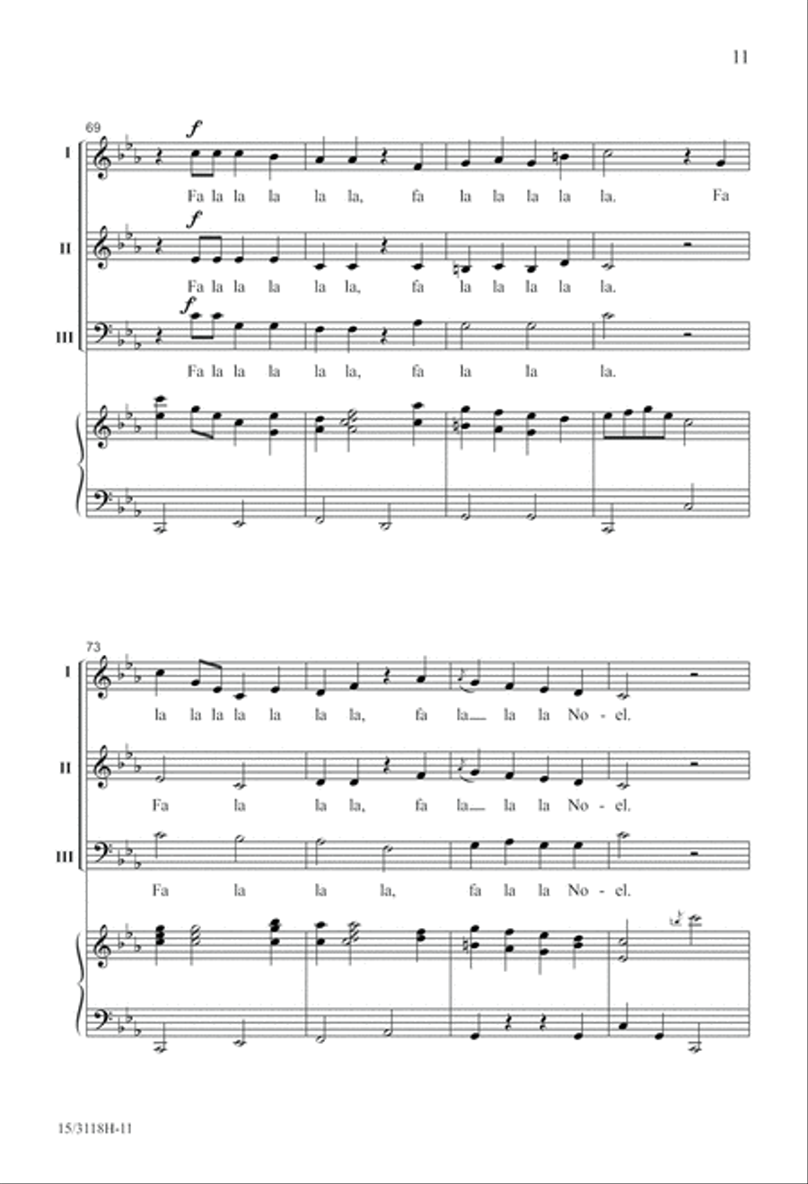 Fa La La Noel Fa La La Noel 3-Part scores gallery preview page 12