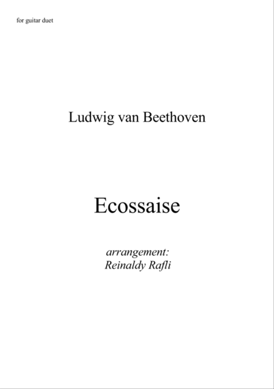 Ecossaise Ecossaise Acoustic Guitar scores gallery preview page 1
