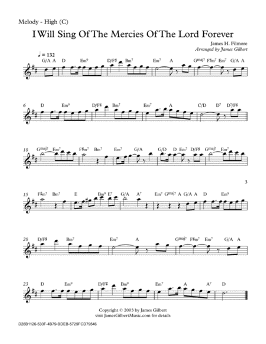 I Will Sing Of The Mercies Of The Lord Small Ensemble scores gallery preview page 6