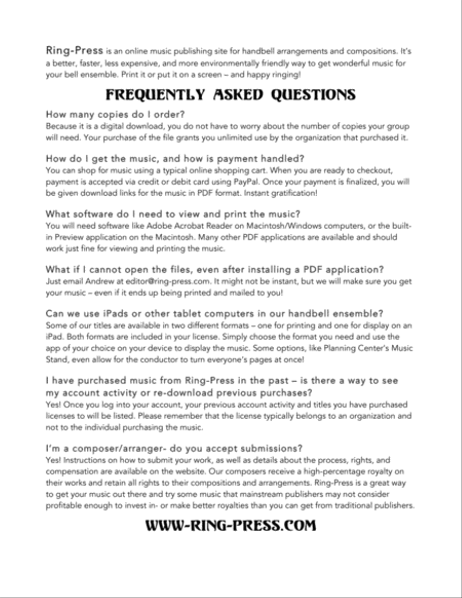 People, Look East (Beginning Handbell Quartet, Easy-Medium) Handbell Choir scores gallery preview page 2