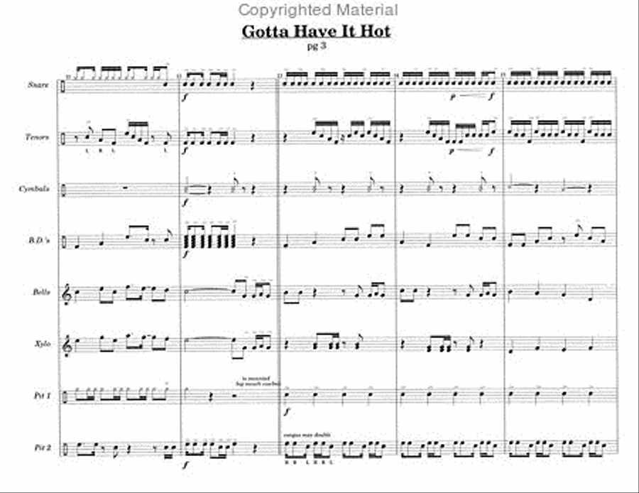 Gotta Have It Hot Percussion Ensemble scores gallery preview page 5