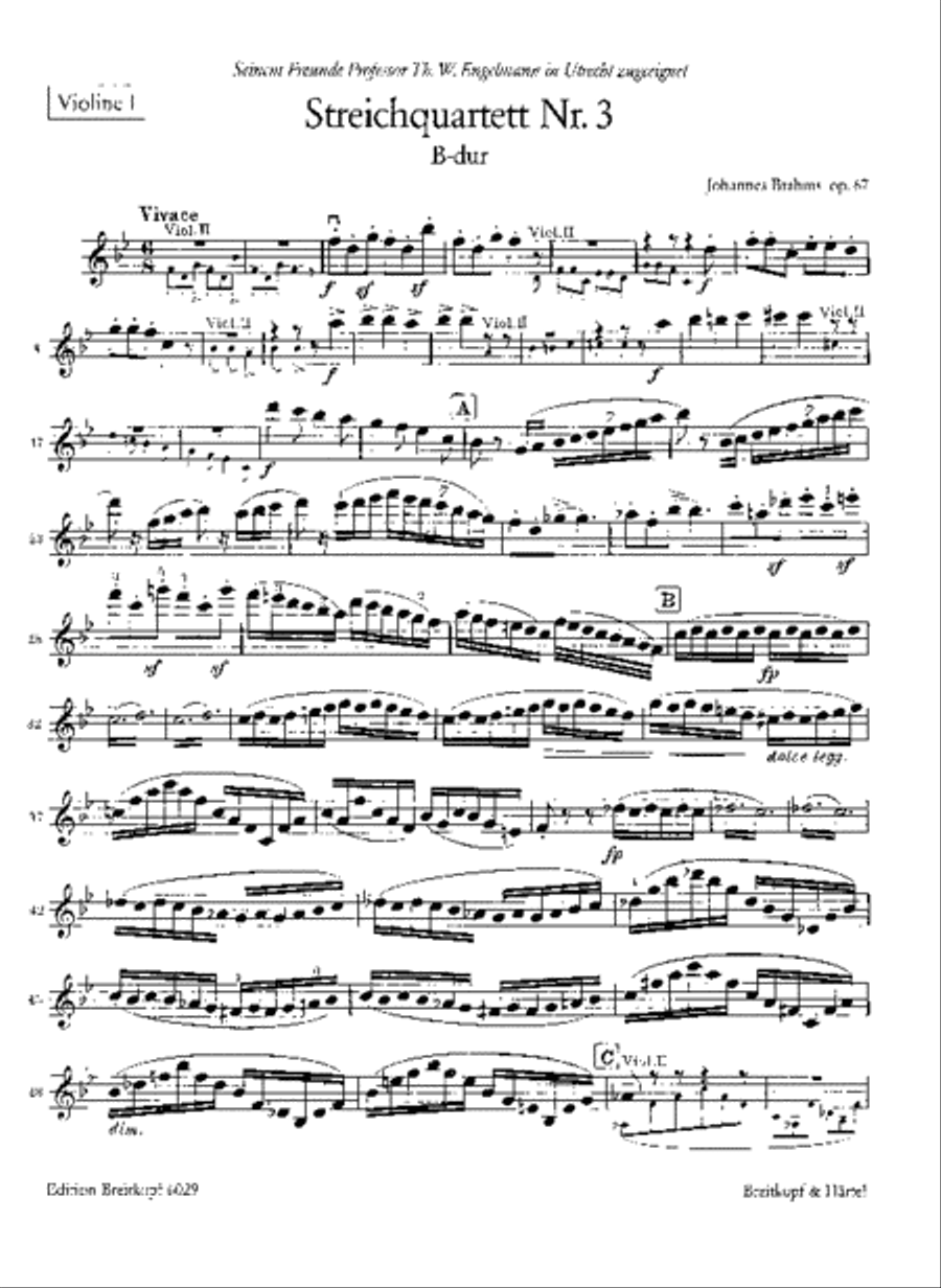 String Quartet No. 3 in Bb major Op. 67 String Quartet scores gallery preview page 2