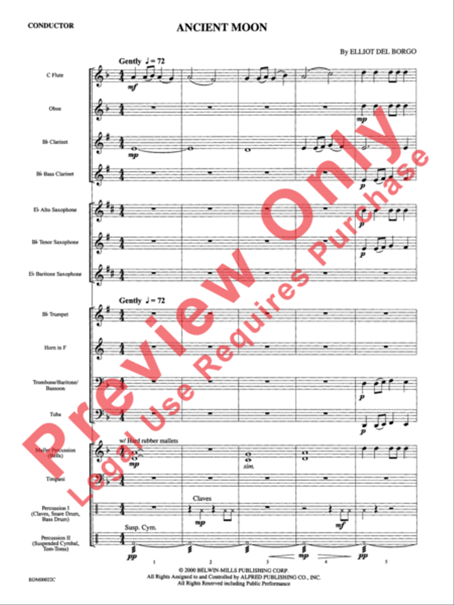 Ancient Moon Ancient Moon Concert Band scores gallery preview page 4