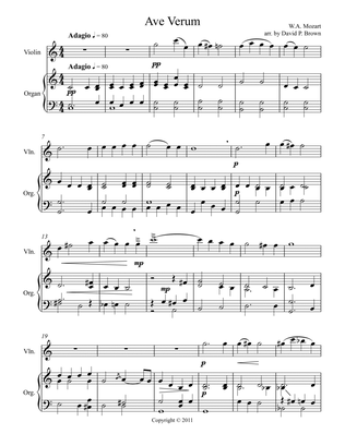 Ave Verum for Solo Violin and Organ