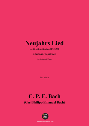 C. P. E. Bach-Neujahrs Lied,in a minor,H.749 No.19(Wq.197 No.19)