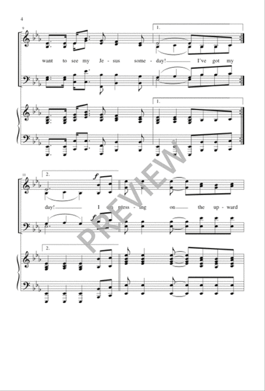 I Want to See My Jesus Someday 4-Part scores gallery preview page 5