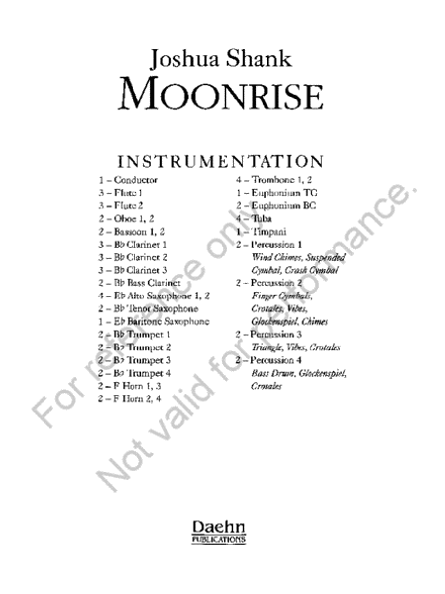 Moonrise Moonrise Concert Band scores gallery preview page 2