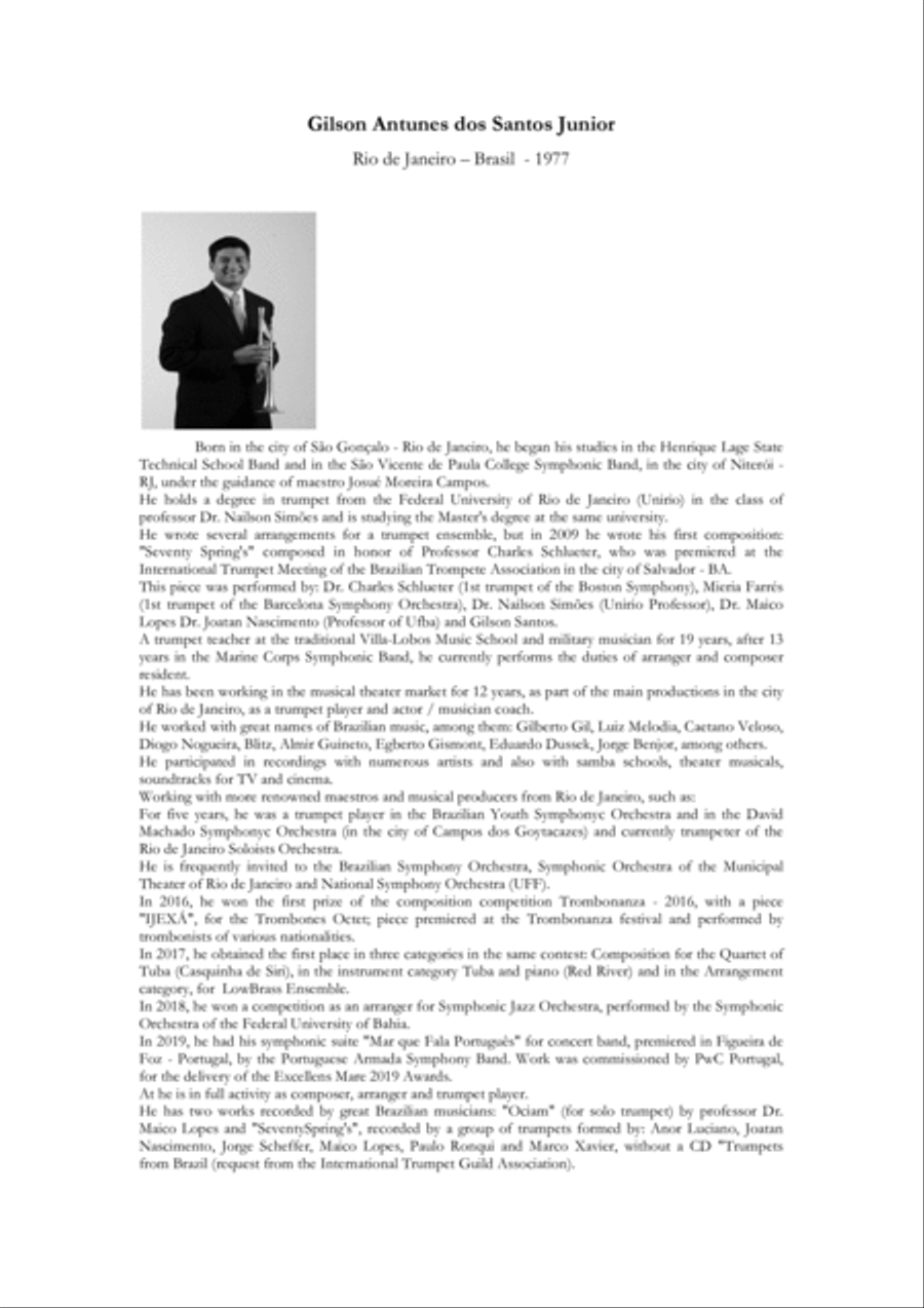 Serenata para Trompete e Piano ( Version ) Trumpet Solo scores gallery preview page 2
