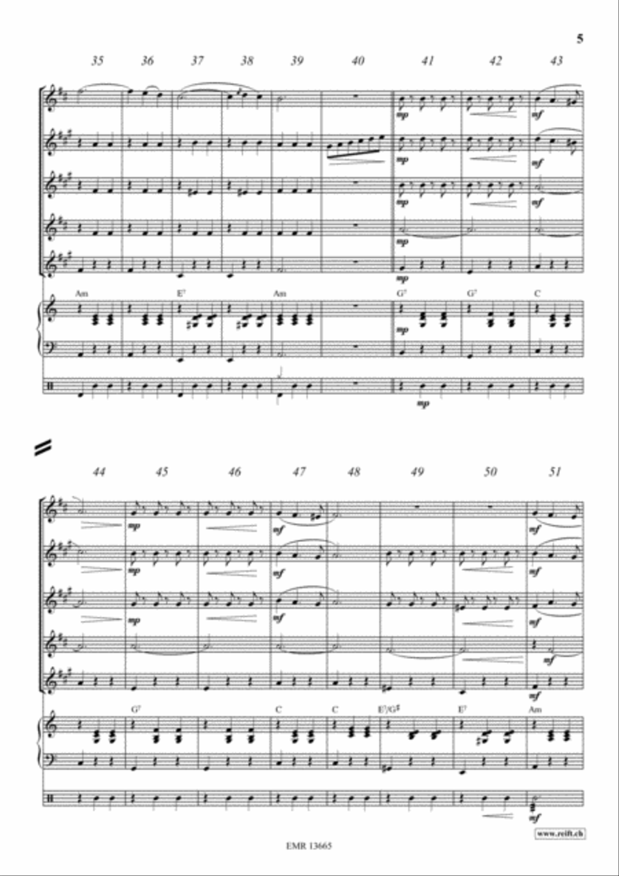 Donauwellen Saxophone Quintet scores gallery preview page 5